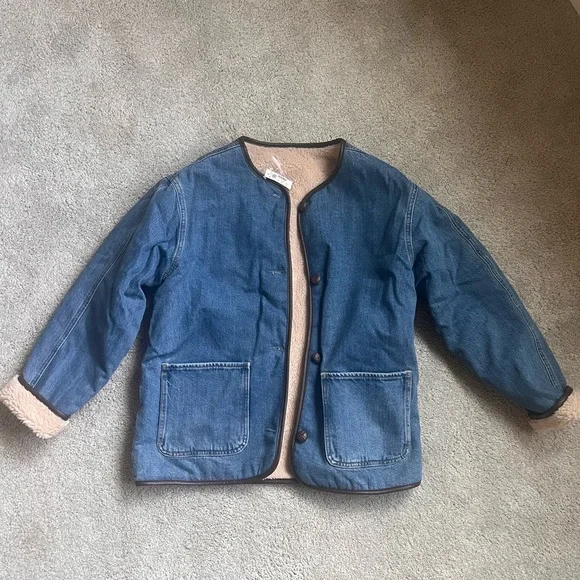 Madewell reversible Sherpa and denim jacket-NWT! - Picture 3 of 3